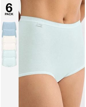 Sloggi 6Pk Basic Maxi Briefs Mint Multi - Blue