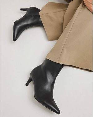 Simply Be Ankle Kitten Heel Boot Wide - Natural