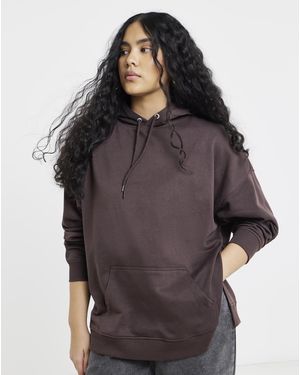 Simply Be Oversized Hoodie - Brown