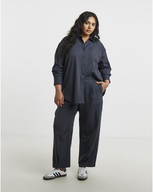 Simply Be Oversized Shirt - Blue