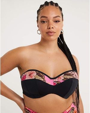 Elomi Cabana Nights Bandeau Bikini Top - Black