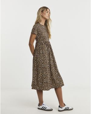 Simply Be Supersoft Midi Dress - Natural