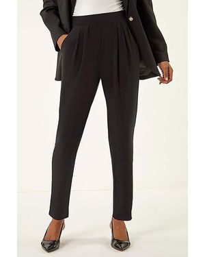 Roman Roman Jersey Elastic Waist Harem Trouser - Black