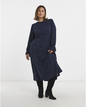 Simply Be Supersoft Midi Dress - Blue