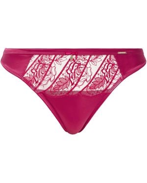 Joanna Hope Satin Embroidery Midi Briefs - Red