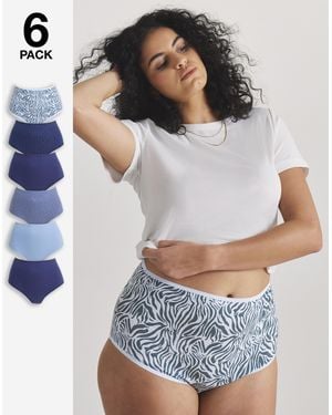 Pretty Secrets 6 Pack Full Brief - Blue