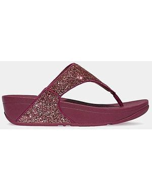 Fitflop Fit Flop Lulu Glitter Toe-Post Sandals - Purple