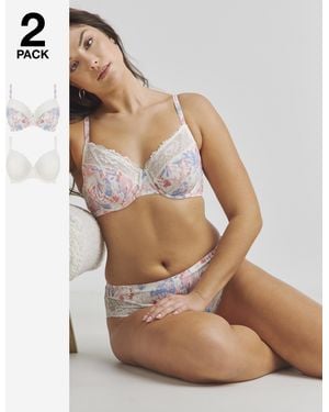 Pretty Secrets 2 Pack Adrianne Full Cup Bra - Natural
