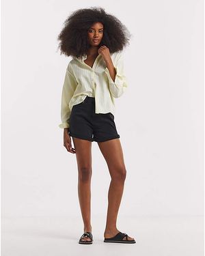 Simply Be 99/1 Loose Mom Short - White
