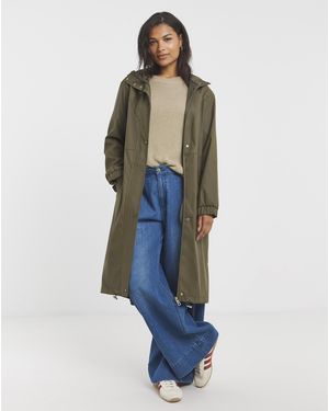 Simply Be Sbe Longline Rubberised Coat - Green