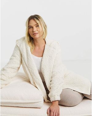 Pretty Secrets Supersoft Borg Cardigan - Natural