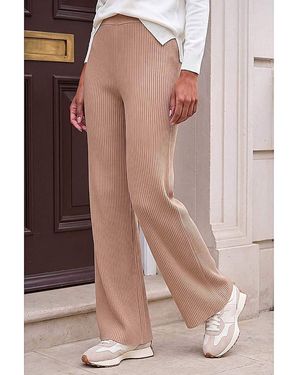 Roman Roman Rib Knitted Trouser - Brown