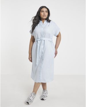 Tommy Hilfiger Belted Midi Dress - Blue