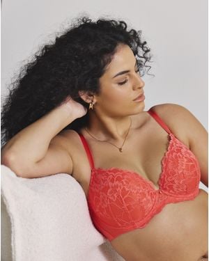 Ann Summers Sexy Lace Plunge Bra - Red
