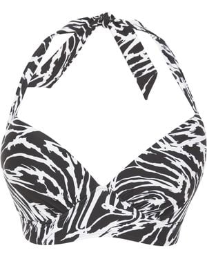 JD Williams Marble Mix And Match Bikini Top - Black