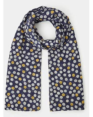 Accessorize Lightweight Polka Dot Scarf - White