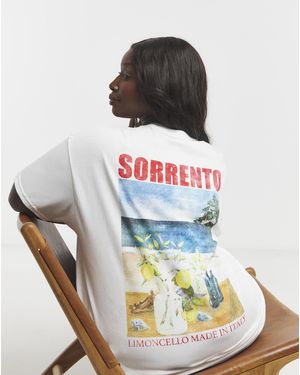 Simply Be Sorrento Slogan T-Shirt - White