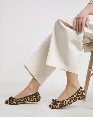 Simply Be Classic Ballerina Bow Shoe Extra Wide - Natural
