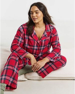 Pretty Secrets Button Up Pj Set - Red