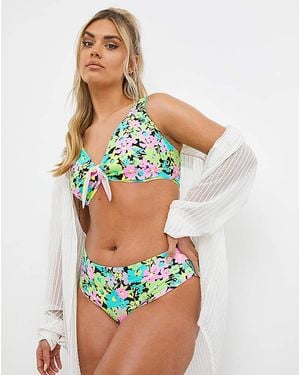 Simply Be Mix And Match Reversible Bikini Bottoms - Blue