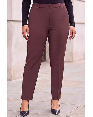 Roman Curve Straight Smart Trousers - Natural