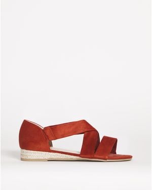 JD Williams Multi Strap Espadrille E Fit - Red