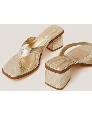 Monsoon Tilly Toe Thong Mules - Natural