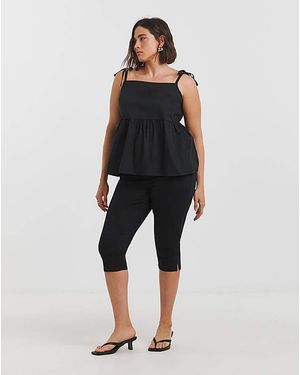 Simply Be Stretch Denim Capri Jeans - Blue
