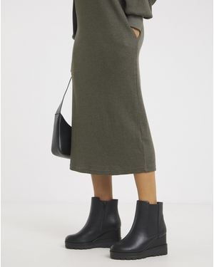 Simply Be Wedge Ankle Chelsea Boot Wide - Green