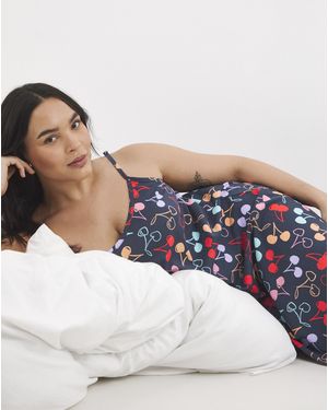 Simply Be Cherry Cami Nightie - Blue