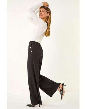 Roman Roman Button Pocket Full Length Trousers - White