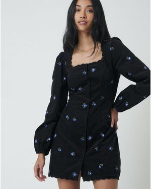 Nobody's Child Nc Memphis Cord Mini Dress - Black