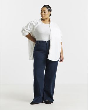 Simply Be 24/7 Wide Leg Jeans - Blue