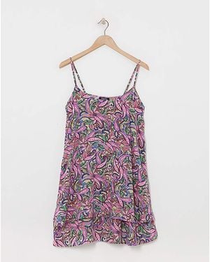 Simply Be Short Viscose Tiered Nightie - Purple