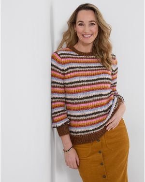 Joe Browns Annabelle Stripe Jumper - Pink