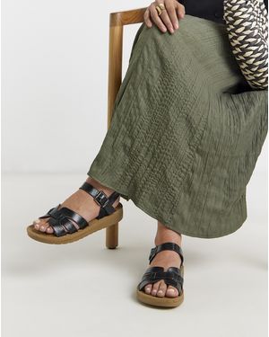 Simply Be Woven Comfort Sandal Extra Wide - Green