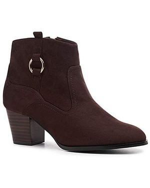 Paradox London Bexley Block Heel Boots - Brown