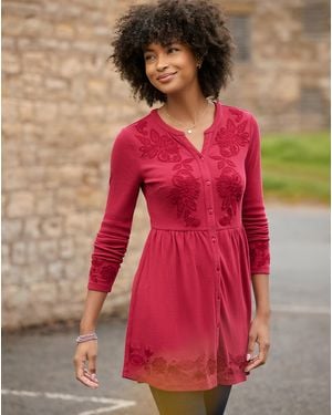 Joe Browns Ribbed Tunic Top - Red