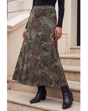 Roman Roman Paisley Print Skirt - Brown