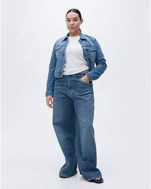 Mango High-Rise Wide Leg Jeans - Blue