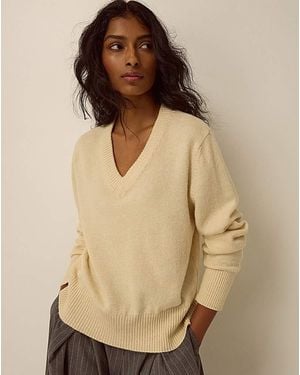 Monsoon Vikki V-Neck Jumper - Natural