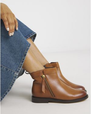 JD Williams Side Zip Ankle Boots E Fit - Blue