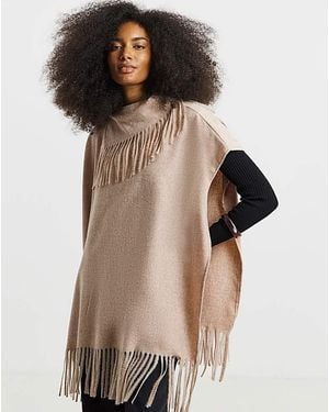 JD Williams Fringe High Neck Cape - Multicolour
