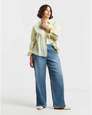 Simply Be Wide Leg Pull On Jegging - Blue