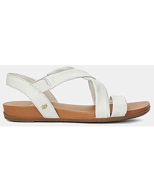 Dune Landies Sandals Wide Fit - White