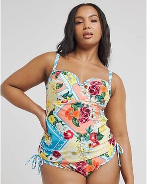 Figleaves Frida Bandeau Tankini Top - Multicolour