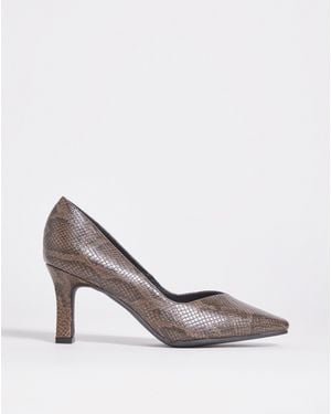 JD Williams Heeled Court Shoe E Fit - White