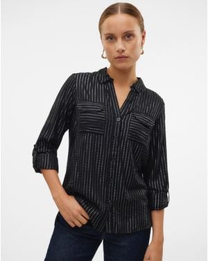 Vero Moda Bumpy Glitter Shirt - Blue