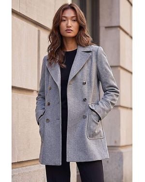 Roman Roman Double Breasted Smart Coat - Grey