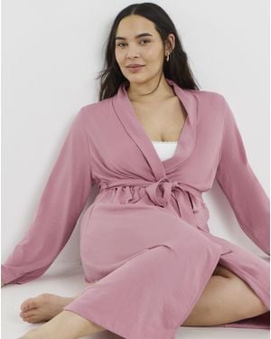 Pretty Secrets Back To Basics Dressing Gown - Pink